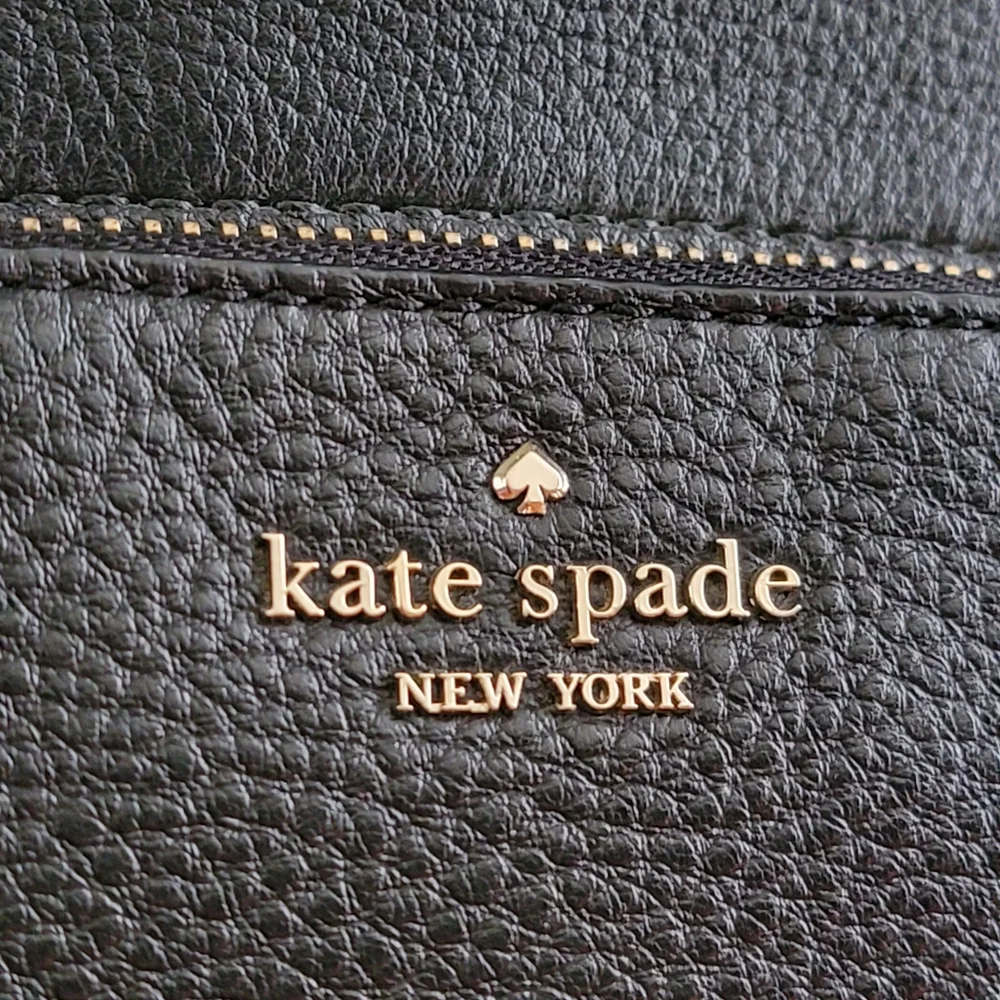Kate Spade WKRU5945 Jackson Black Pebbled Leather Backpack Bag